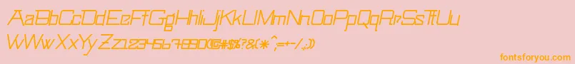 SwingarmyoriLightitalic Font – Orange Fonts on Pink Background