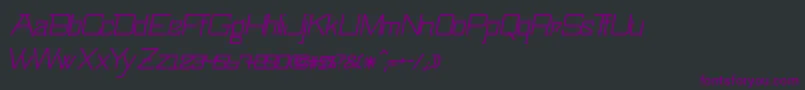 Czcionka SwingarmyoriLightitalic – fioletowe czcionki na czarnym tle