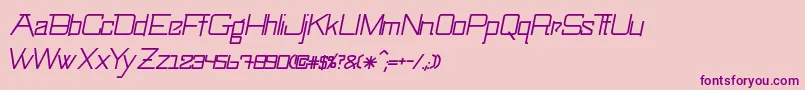 SwingarmyoriLightitalic Font – Purple Fonts on Pink Background