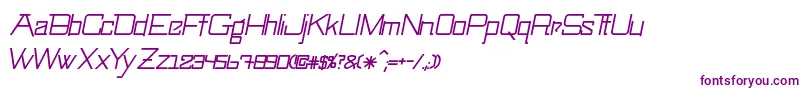 SwingarmyoriLightitalic Font – Purple Fonts on White Background