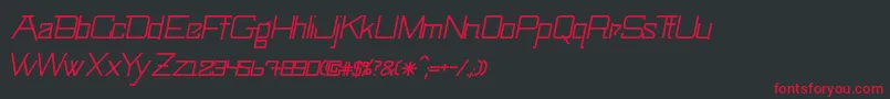 フォントSwingarmyoriLightitalic – 黒い背景に赤い文字