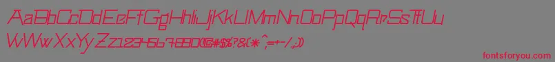 SwingarmyoriLightitalic Font – Red Fonts on Gray Background