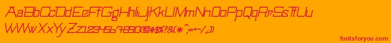 SwingarmyoriLightitalic Font – Red Fonts on Orange Background