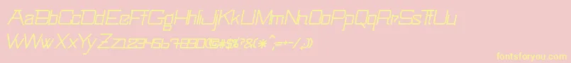 SwingarmyoriLightitalic Font – Yellow Fonts on Pink Background