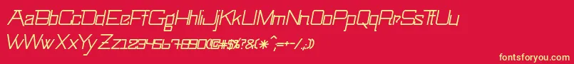 SwingarmyoriLightitalic Font – Yellow Fonts on Red Background