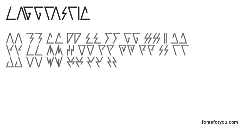 Czcionka Laggtastic – alfabet, cyfry, specjalne znaki