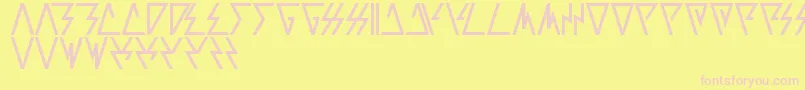 Laggtastic Font – Pink Fonts on Yellow Background