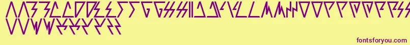 Laggtastic Font – Purple Fonts on Yellow Background