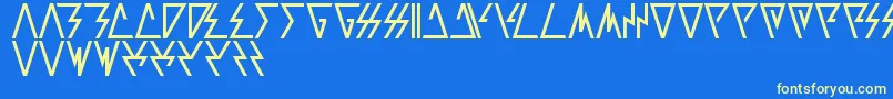 Laggtastic Font – Yellow Fonts on Blue Background