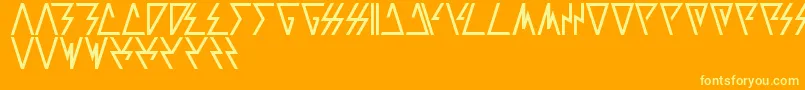 En savoir plus sur la police Laggtastic Police Laggtastic – polices jaunes sur fond orange