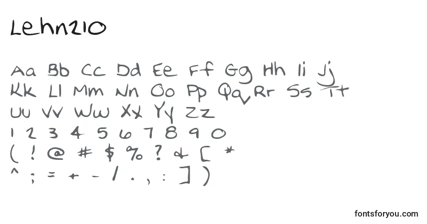 Lehn210フォント–アルファベット、数字、特殊文字