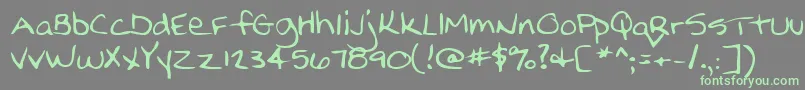 Lehn210 Font – Green Fonts on Gray Background