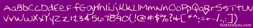 Lehn210-Schriftart – Rosa Schriften auf violettem Hintergrund