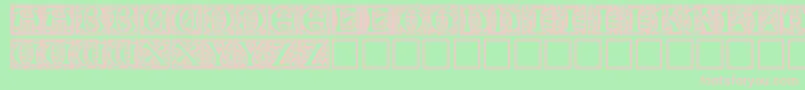 Christensencaps Font – Pink Fonts on Green Background