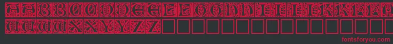 Christensencaps Font – Red Fonts on Black Background