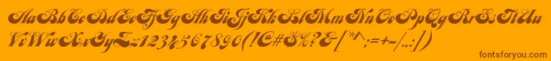 JuliaScript Font – Brown Fonts on Orange Background