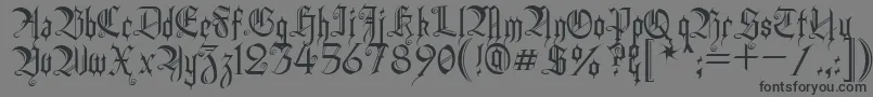HeidornHill-fontti – mustat fontit harmaalla taustalla