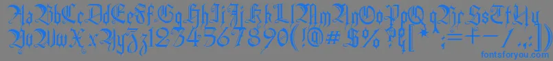 HeidornHill-fontti – siniset fontit harmaalla taustalla
