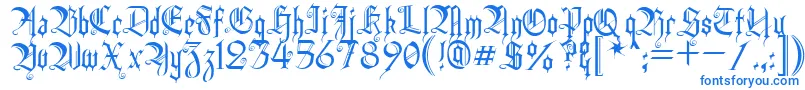 HeidornHill-Schriftart – Blaue Schriften
