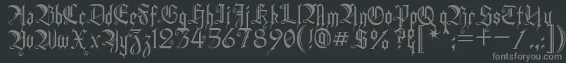 Шрифт HeidornHill – серые шрифты на чёрном фоне