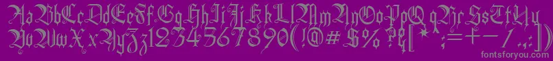 Fonte HeidornHill – fontes cinzas em um fundo violeta