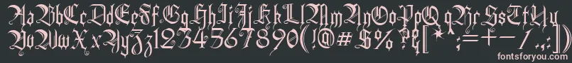フォントHeidornHill – 黒い背景にピンクのフォント