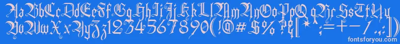 Шрифт HeidornHill – розовые шрифты на синем фоне