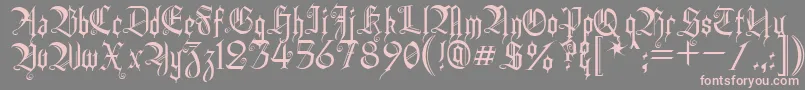 HeidornHill-Schriftart – Rosa Schriften auf grauem Hintergrund