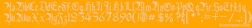 Шрифт HeidornHill – розовые шрифты на оранжевом фоне