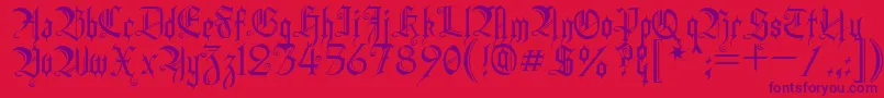HeidornHill Font – Purple Fonts on Red Background
