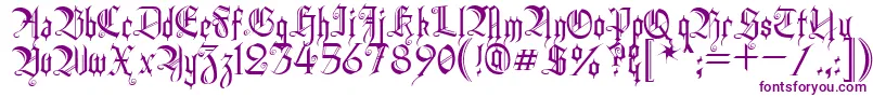 HeidornHill-fontti – violetit fontit valkoisella taustalla