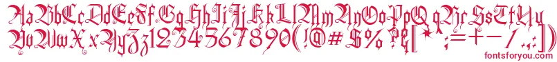 Шрифт HeidornHill – красные шрифты на белом фоне