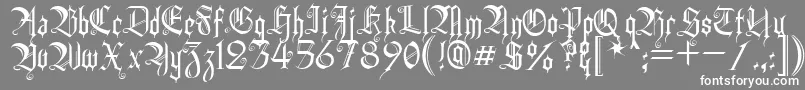 HeidornHill-Schriftart – Weiße Schriften auf grauem Hintergrund