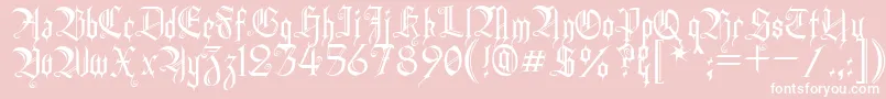 HeidornHill-Schriftart – Weiße Schriften auf rosa Hintergrund