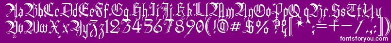 Шрифт HeidornHill – белые шрифты на фиолетовом фоне