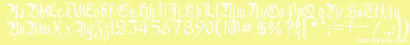 フォントHeidornHill – 黄色い背景に白い文字