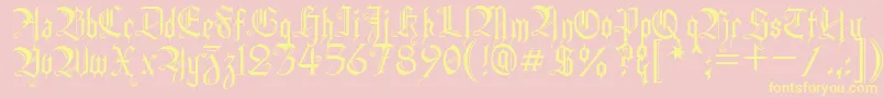 Шрифт HeidornHill – жёлтые шрифты на розовом фоне
