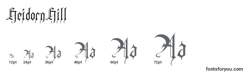 HeidornHill Font Sizes