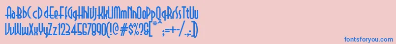 Selznicknormal Font – Blue Fonts on Pink Background