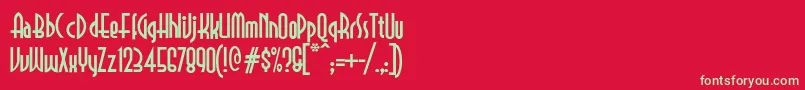Selznicknormal Font – Green Fonts on Red Background