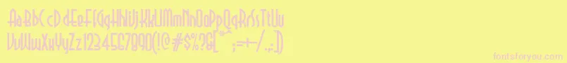 Selznicknormal Font – Pink Fonts on Yellow Background