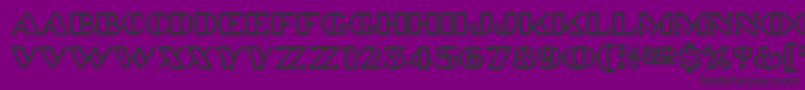 Platinumhubcaps-fontti – mustat fontit violetilla taustalla