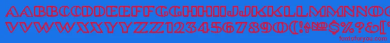 Platinumhubcaps Font – Red Fonts on Blue Background