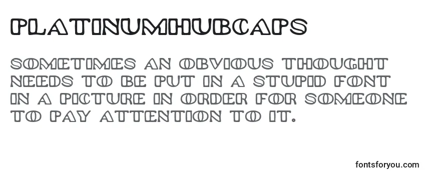 Review of the Platinumhubcaps Font