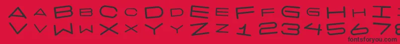 Police 7daysrotated – polices noires sur fond rouge