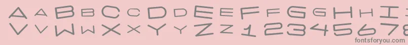 Fonte 7daysrotated – fontes cinzas em um fundo rosa