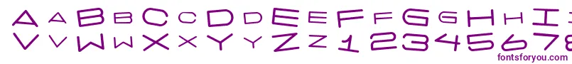 フォント7daysrotated – 紫色のフォント