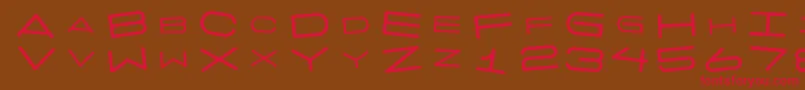 7daysrotated Font – Red Fonts on Brown Background