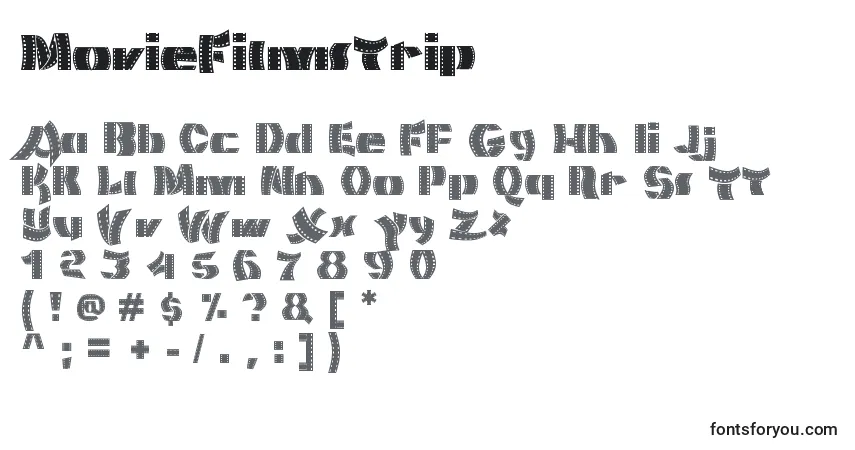 MovieFilmstrip (96404)フォント–アルファベット、数字、特殊文字