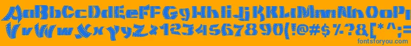 MovieFilmstrip Font – Blue Fonts on Orange Background